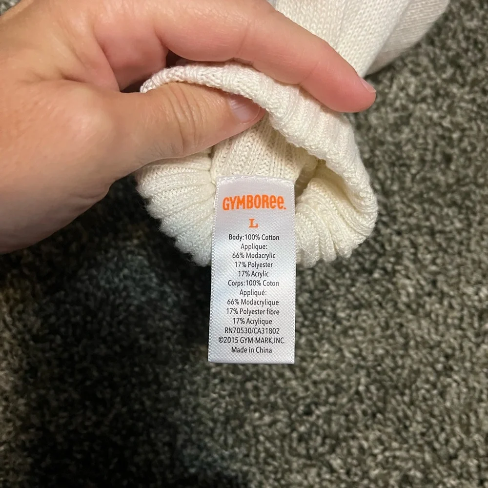 Gymboree NWOT Cream faux fur Knit Mittens Sz L
